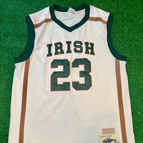 Lebron James #23 IRISH High School Jersey SIZE 52 True School Authentics - Picture 1 of 8